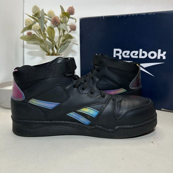 Reebok Work Hi-Top Sneakers Non-metal Safety Composite Toe RB494 Black Women 10W - Picture 7 of 9